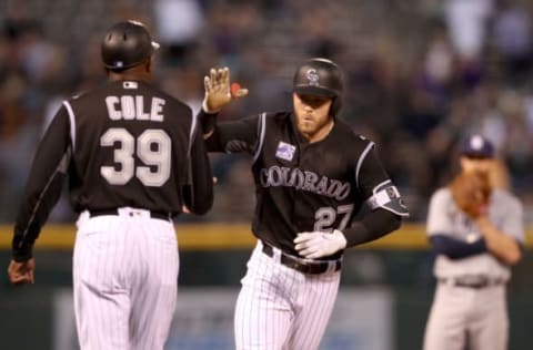 DENVER, CO – APRIL 23: Trevor Story. Getty Images.