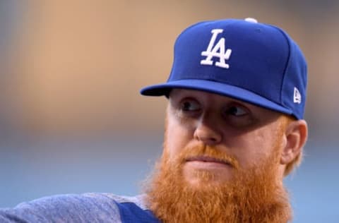 LOS ANGELES, CA – MAY 09: Justin Turner #10 of the Los Angeles Dodgers before the game against the Arizona Diamondbacks at Dodger Stadium on May 9, 2018 in Los Angeles, California. (Photo by Harry How/Getty Images)