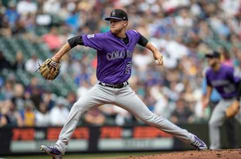 SEATTLE, WA – JULY 7: Starter Kyle Freeland #21 of the Colorado Rockies delivers a pitch during the first inning of a game against the Seattle Mariners at Safeco Field on July 7, 2018 in Seattle, Washington. (Photo by Stephen Brashear/Getty Images)