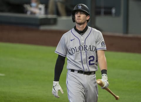 SEATTLE, WA – AUGUST 09: Ryan McMahon #24 of the Colorado Rockies walks off the field after an at-bat in a game against the Seattle Mariners at T-Mobile Park on August, 9, 2020 in Seattle, Washington. The Mariners won 5-3. (Photo by Stephen Brashear/Getty Images)