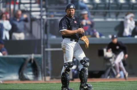 7 Mar 1999: Catcher Jeff Reed #15 of the Colorado Rockies against the San Francisco Giants at the Hi Corbett Field in Tucson, Arizona. (Mandatory Credit: Stephen Dunn /Allsport)