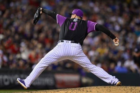 DENVER, CO – AUGUST 25: Adam Ottavino #0 of the Colorado Rockies pitches against the St. Louis Cardinals at Coors Field on August 25, 2018 in Denver, Colorado. (Photo by Dustin Bradford/Getty Images)