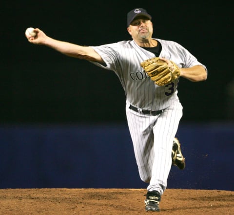 Colorado Rockies Steve Reed vs Los Angeles Dodgers at Dodger Stadium in Los Angeles, CA on July 21, 2004. (Photo by Jon Soohoo/Getty Images)