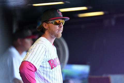 Colorado Rockies starting pitcher Jon Gray (55). Mandatory Credit: Ron Chenoy-USA TODAY Sports