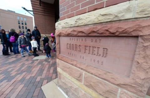 May 10, 2015; Denver, CO, USA; General view of fans waiting to enter Coors Field before the game between the Los Angeles Dodgers against the Colorado Rockies. Mandatory Credit: Ron Chenoy-USA TODAY Sports