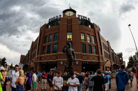 Jul 19, 2016; Denver, CO, USA; A general view of Coors Field prior to the game between the Colorado Rockies and the Tampa Bay Rays. Mandatory Credit: Isaiah J. Downing-USA TODAY Sports