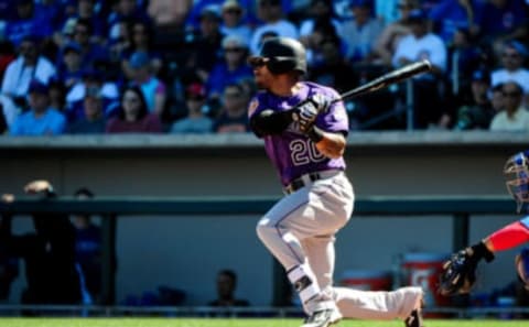 Newly acquired first baseman, Ian Desmond. Mandatory Credit: Matt Kartozian-USA TODAY Sports