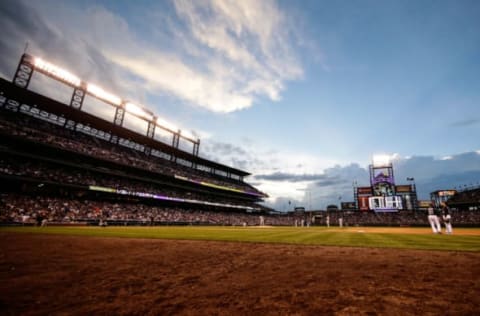 Aug 6, 2016; Denver, CO, USA; A general view of Coors Field in the sixth inning of the game between the Colorado Rockies and the Miami Marlins. Mandatory Credit: Isaiah J. Downing-USA TODAY Sports