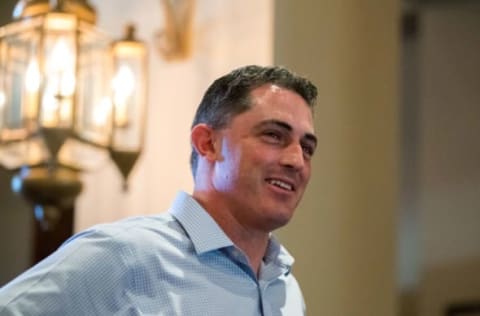 Nov 8, 2016; Scottsdale, AZ, USA; Colorado Rockies general manager Jeff Bridich during the MLB general managers meeting at the Omni Scottsdale Resort. Mandatory Credit: Mark J. Rebilas-USA TODAY Sports