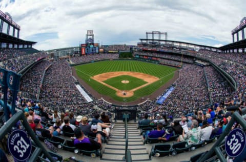 May 29, 2017; Denver, CO, USA; A general view of Coors Field in the seventh inning of the game between the Colorado Rockies and the Seattle Mariners. Mandatory Credit: Isaiah J. Downing-USA TODAY Sports