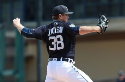 Former Pirate’s left-handed Justin Wilson; Mandatory Credit: Kim Klement-USA TODAY Sports