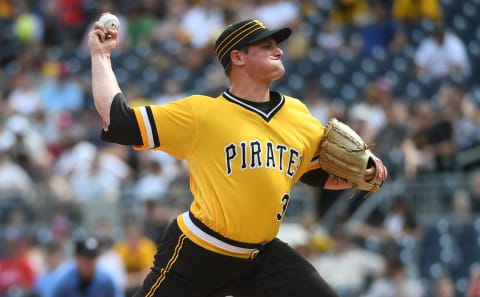 PITTSBURGH, PA – JULY 21: Kyle Crick #30 of the Pittsburgh Pirates in action during the game against the Philadelphia Phillies at PNC Park on July 21, 2019 in Pittsburgh, Pennsylvania. (Photo by Justin Berl/Getty Images)