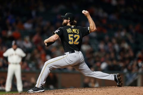 SAN FRANCISCO, CALIFORNIA – SEPTEMBER 10: Clay Holmes #52 of the Pittsburgh Pirates pitches against the San Francisco Giants at Oracle Park on September 10, 2019 in San Francisco, California. (Photo by Lachlan Cunningham/Getty Images)