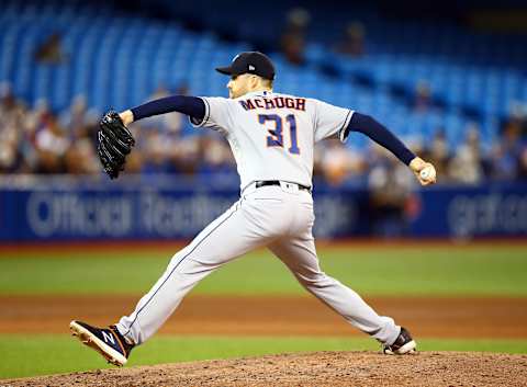 TORONTO, ON – AUGUST 30: Collin McHugh #31 of the Houston Astros delivers a pitch in the fourth inning during a MLB game against the Toronto Blue Jays at Rogers Centre on August 30, 2019 in Toronto, Canada. (Photo by Vaughn Ridley/Getty Images)