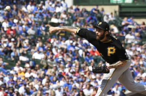 CHICAGO, ILLINOIS – SEPTEMBER 15: Trevor Williams #34 of the Pittsburgh Pirates pitches against the Chicago Cubs during the first inning at Wrigley Field on September 15, 2019 in Chicago, Illinois. (Photo by David Banks/Getty Images)