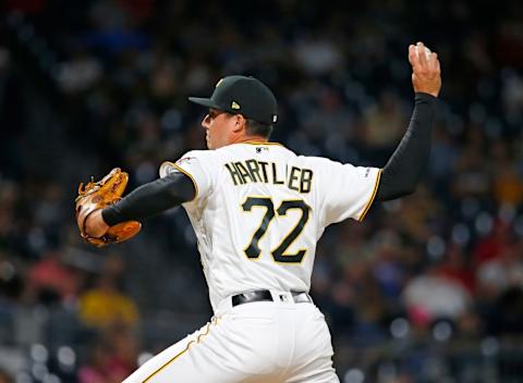 PITTSBURGH, PA – SEPTEMBER 07: Geoff Hartlieb #72 of the Pittsburgh Pirates in action against the St. Louis Cardinals at PNC Park on September 7, 2019 in Pittsburgh, Pennsylvania. (Photo by Justin K. Aller/Getty Images)