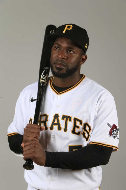 BRADENTON, FL – FEBRUARY 19: Guillermo Heredia #5 of the Pittsburgh Pirates poses for a photo during the Pirates’ photo day on February 19, 2020 at Pirate City in Bradenton, Florida. (Photo by Brian Blanco/Getty Images)