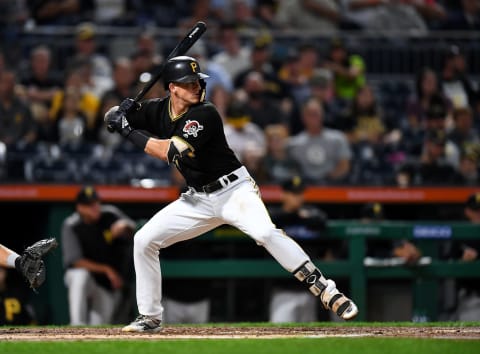 PITTSBURGH, PA – SEPTEMBER 27: Kevin Newman #27 of the Pittsburgh Pirates in action during the game against the Cincinnati Reds at PNC Park on September 27, 2019 in Pittsburgh, Pennsylvania. (Photo by Joe Sargent/Getty Images)