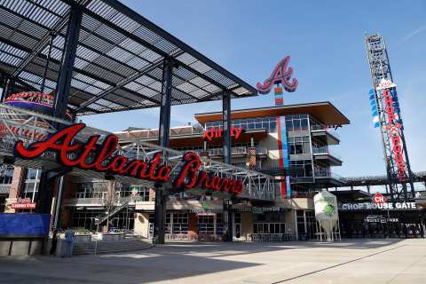 ATLANTA, GEORGIA – MARCH 26: A general view of The Battery Atlanta connected to Truist Park, home of the Atlanta Braves, on March 26, 2020 in Atlanta, Georgia. Major League Baseball has postponed the start of its season indefinitely due to the coronavirus (COVID-19) outbreak. (Photo by Kevin C. Cox/Getty Images)