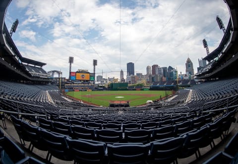 PITTSBURGH, PA – JULY 07: A wide view of the empty stadium during summer workouts at PNC Park on July 7, 2020 in Pittsburgh, Pennsylvania. (Photo by Justin Berl/Getty Images)