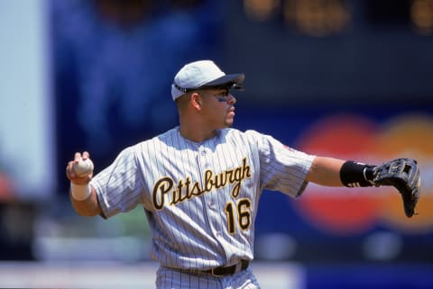 25 Jun 2000: Aramis Ramirez #16 of the Pittsburgh Pirates throws the ball during the game against the New York Mets at Shea Stadium in Flushing, New York. The Mets defeated the Pirates 9-0.Mandatory Credit: Ezra O. Shaw /Allsport