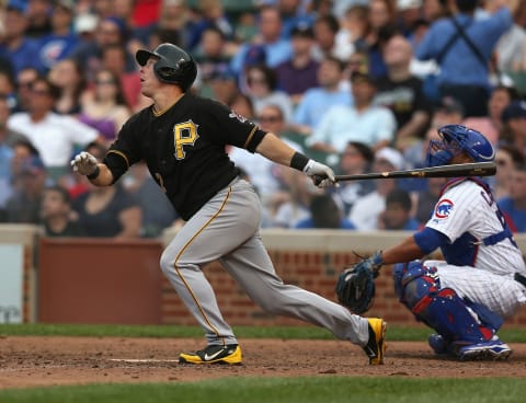 CHICAGO, IL – JULY 06: Brandon Inge #2 of the Pittsburgh Pirates bats against the Chicago Cubs at Wrigley Field on July 6, 2013 in Chicago, Illinois. The Cubs defeated the Pirates 4-1. (Photo by Jonathan Daniel/Getty Images)