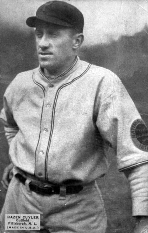 PITTSBURGH, PA- 1927: Kiki Cuyler, outfielder for the Pirates, poses for a photograph in 1927 in Pittsburgh, Pennsylvania. (Photo Reproduction by Transcendental Graphics/Getty Images)