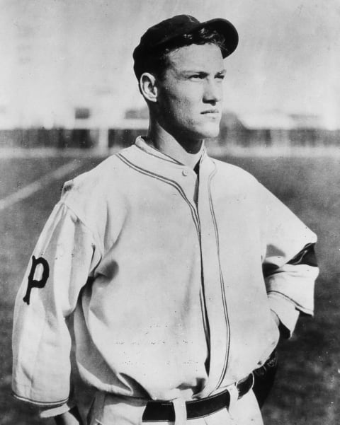 PITTSBURGH – AUGUST 31, 1935. Arky Vaughn, who as just set a new Pittsburgh Pirate record by hitting 19 home runs in a season as a shortstop, poses for a portrait at Forbes field in Pittsburgh before a game on August 31, 1935. (Photo by Mark Rucker/Transcendental Graphics, Getty Images)