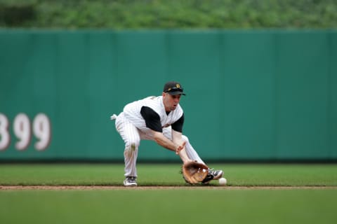 PITTSBURGH – JULY 19: Jack Wilson #2 of the Pittsburgh Pirates plays shortstop during the game against the San Francisco Giants at PNC Park on July 19, 2009 in Pittsburgh, Pennsylvania. The Giants defeated the Pirates 4-3. (Photo by Rob Leiter/MLB Photos via Getty Images)