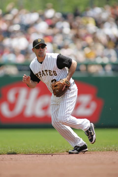 PITTSBURGH – JULY 19: Jack Wilson #2 of the Pittsburgh Pirates plays shortstop during the game against the San Francisco Giants at PNC Park on July 19, 2009 in Pittsburgh, Pennsylvania. The Giants defeated the Pirates 4-3. (Photo by Rob Leiter/MLB Photos via Getty Images)