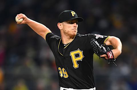 PITTSBURGH, PA – MAY 12: Chad Kuhl #39 of the Pittsburgh Pirates pitches during the game against the San Francisco Giants at PNC Park on May 12, 2018 in Pittsburgh, Pennsylvania. (Photo by Joe Sargent/Getty Images)