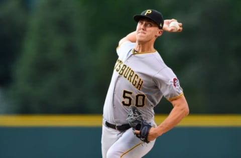 DENVER, CO – AUGUST 7: Jameson Taillon #50 of the Pittsburgh Pirates pitches against the Colorado Rockies in the first inning at Coors Field on August 7, 2018 in Denver, Colorado. (Photo by Dustin Bradford/Getty Images)