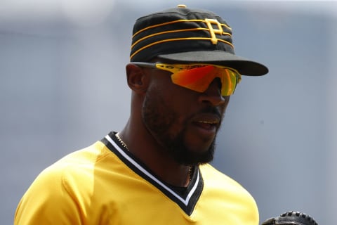 PITTSBURGH, PA – JULY 15: Starling Marte #6 of the Pittsburgh Pirates in action at PNC Park on July 15, 2018 in Pittsburgh, Pennsylvania. (Photo by Justin K. Aller/Getty Images)