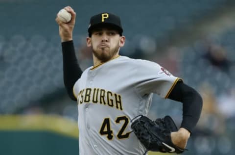 DETROIT, MI – APRIL 16: Joe Musgrove #59 of the Pittsburgh Pirates pitches against the Detroit Tigers during the second inning at Comerica Park on April 16, 2019 in Detroit, Michigan. All players are wearing #42 in honor of Jackie Robinson Day. (Photo by Duane Burleson/Getty Images)