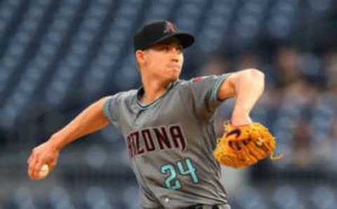 PITTSBURGH, PA – APRIL 23: Luke Weaver #24 of the Arizona Diamondbacks delivers a pitch during the first inning against the Pittsburgh Pirates at PNC Park on April 23, 2019 in Pittsburgh, Pennsylvania. (Photo by Joe Sargent/Getty Images)