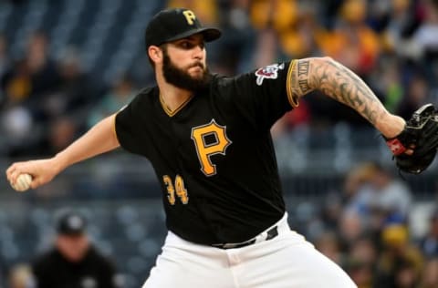 PITTSBURGH, PA – MAY 04: Trevor Williams #34 of the Pittsburgh Pirates delivers a pitch in the first inning during the game against the Oakland Athletics at PNC Park on May 4, 2019 in Pittsburgh, Pennsylvania. (Photo by Justin Berl/Getty Images)