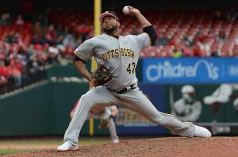 ST. LOUIS, MO – MAY 12: Francisco Liriano #47 of the Pittsburgh Pirates pitches in the ninth inning against the St. Louis Cardinals at Busch Stadium on May 12, 2019 in St. Louis, Missouri. The Pirates defeated the Cardinals 10-6. (Photo by Michael B. Thomas /Getty Images)