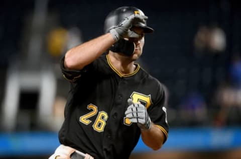 PITTSBURGH, PA – JULY 02: Adam Frazier #26 of the Pittsburgh Pirates rounds the bases after hitting a three run home run in the fourth inning during the game against the Chicago Cubs at PNC Park on July 2, 2019 in Pittsburgh, Pennsylvania. (Photo by Justin Berl/Getty Images)