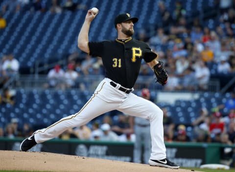 PITTSBURGH, PA – JULY 24: Jordan Lyles #31 of the Pittsburgh Pirates pitches in the first inning against the St. Louis Cardinals at PNC Park on July 24, 2019 in Pittsburgh, Pennsylvania. (Photo by Justin K. Aller/Getty Images)