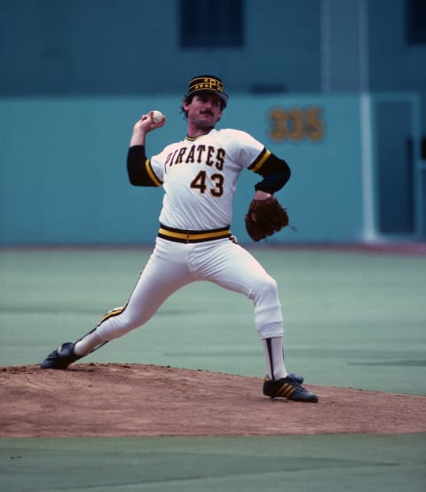 PITTSBURGH, PA – 1982: Pitcher Don Robinson #43 of the Pittsburgh Pirates pitches during a Major League Baseball game at Three Rivers Stadium in 1982 in Pittsburgh, Pennsylvania. (Photo by George Gojkovich/Getty Images)