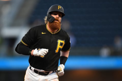 PITTSBURGH, PA – SEPTEMBER 28: Colin Moran #19 of the Pittsburgh Pirates rounds the bases after hitting a three run home run during the first inning against the Chicago Cubs at PNC Park on September 28, 2021 in Pittsburgh, Pennsylvania. (Photo by Joe Sargent/Getty Images)