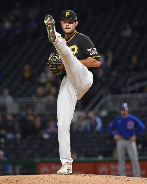 PITTSBURGH, PA – SEPTEMBER 30: Tanner Anderson #63 of the Pittsburgh Pirates delivers a pitch in the fourth inning during the game against the Pittsburgh Pirates at PNC Park on September 30, 2021 in Pittsburgh, Pennsylvania. (Photo by Justin Berl/Getty Images)