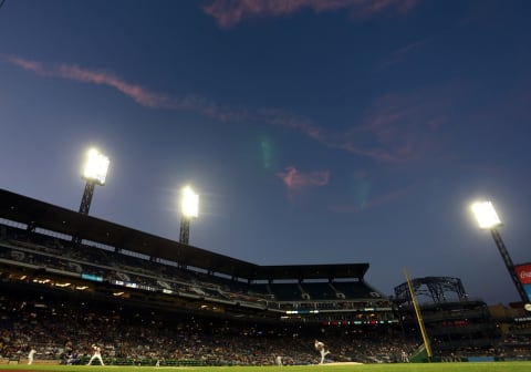 PITTSBURGH, PA – MAY 10: A wide angle view during the game between the Pittsburgh Pirates and the Los Angeles Dodgers at PNC Park on May 10, 2022 in Pittsburgh, Pennsylvania. (Photo by Justin K. Aller/Getty Images)