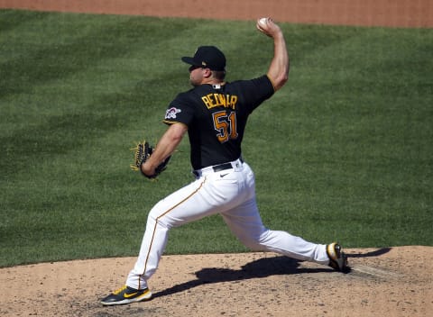 PITTSBURGH, PA – JUNE 05: David Bednar #51 of the Pittsburgh Pirates pitches in the ninth inning against the Arizona Diamondbacks during the game at PNC Park on May 5, 2022 in Pittsburgh, Pennsylvania. (Photo by Justin K. Aller/Getty Images)