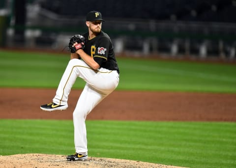 PITTSBURGH, PA – JULY 28: Chris Stratton #46 of the Pittsburgh Pirates in action during the game against the Milwaukee Brewers at PNC Park on July 28, 2020 in Pittsburgh, Pennsylvania. (Photo by Joe Sargent/Getty Images)