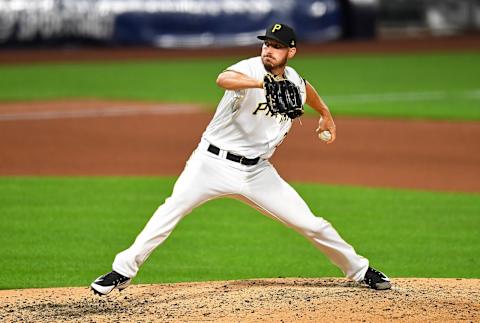 PITTSBURGH, PA – AUGUST 18: Nik Turley #71 of the Pittsburgh Pirates in action during the game against the Cleveland Indians at PNC Park on August 18, 2020 in Pittsburgh, Pennsylvania. (Photo by Joe Sargent/Getty Images)