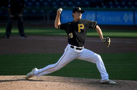 PITTSBURGH, PA – AUGUST 08: Nick Mears #70 of the Pittsburgh Pirates makes his major league debut in the sixth inning during the game against the Detroit Tigers at PNC Park on August 8, 2020 in Pittsburgh, Pennsylvania. (Photo by Justin Berl/Getty Images)