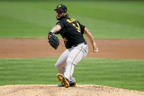 MILWAUKEE, WISCONSIN – AUGUST 31: Trevor Williams #34 of the Pittsburgh Pirates pitches in the second inning against the Milwaukee Brewers at Miller Park on August 31, 2020 in Milwaukee, Wisconsin. (Photo by Dylan Buell/Getty Images)