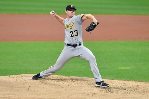 CLEVELAND, OHIO – SEPTEMBER 25: Starting pitcher Mitch Keller #23 of the Pittsburgh Pirates pitches during the first inning against the Cleveland Indians at Progressive Field on September 25, 2020 in Cleveland, Ohio. (Photo by Jason Miller/Getty Images)