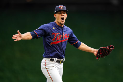 MINNEAPOLIS, MN – SEPTEMBER 30: Jose Berrios #17 of the Minnesota Twins celebrates during game two of the Wild Card Series between the Minnesota Twins and Houston Astros on September 30, 2020 at Target Field in Minneapolis, Minnesota. (Photo by Brace Hemmelgarn/Minnesota Twins/Getty Images)